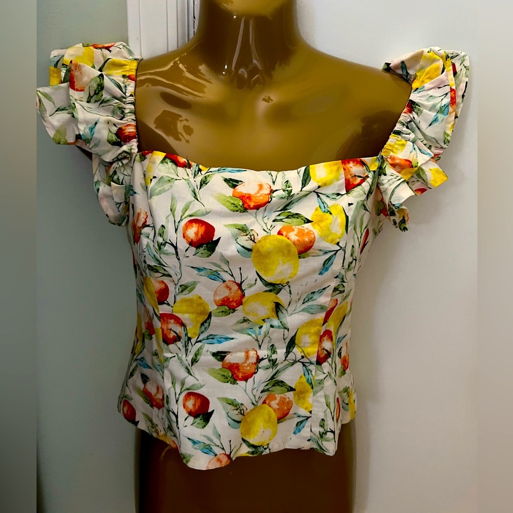 Aqua Floral top